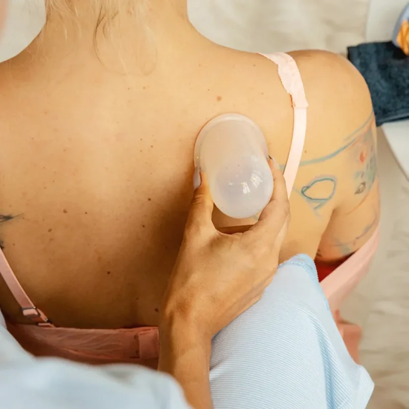 Zelené silikonové masážní baňky (SET)