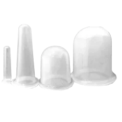 Průhledné silikonové masážní baňky (SET)