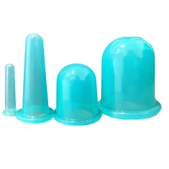 Zelené silikonové masážní baňky (SET)