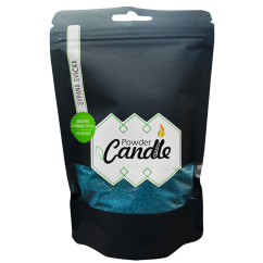 Oceánově modrá sypaná svíčka PowderCandle