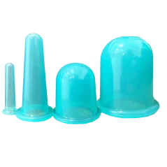 Zelené silikonové masážní baňky (SET)