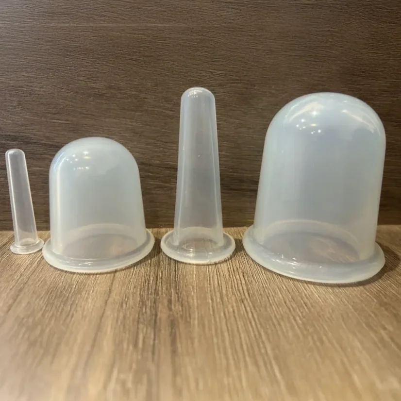 Průhledné silikonové masážní baňky (SET)