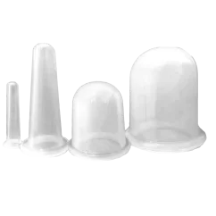 Průhledné silikonové masážní baňky (SET)