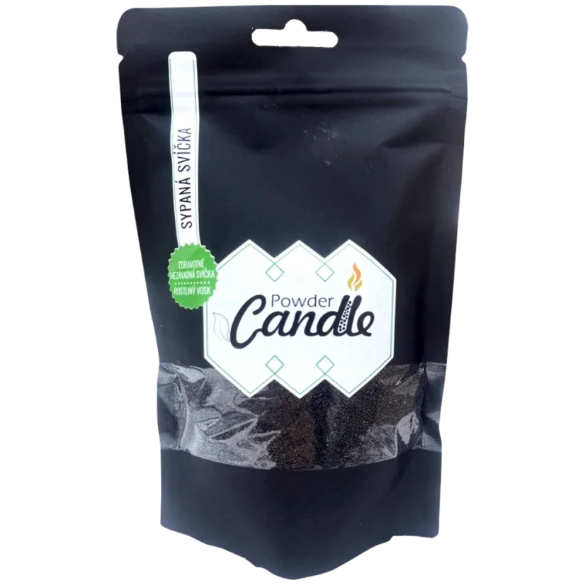 Černá sypaná svíčka PowderCandle - Množství: 400 g
