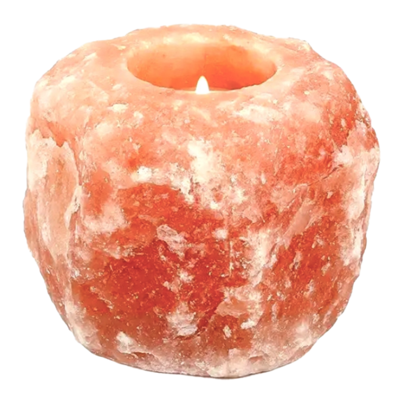 Solná lampa na svíčku