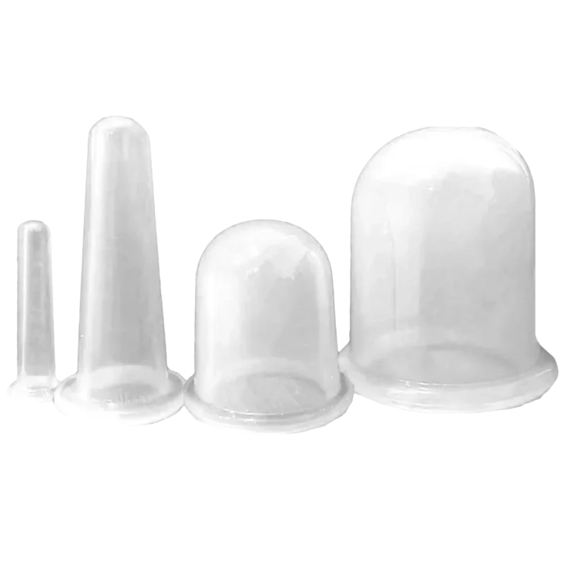 Průhledné silikonové masážní baňky (SET)